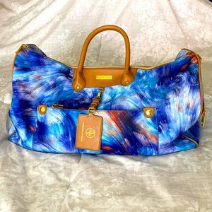 Adrienne Vittadini Blue Hurricane Duffle Bag